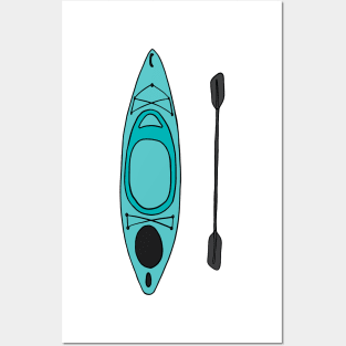 Kayak and Paddle Set Posters and Art